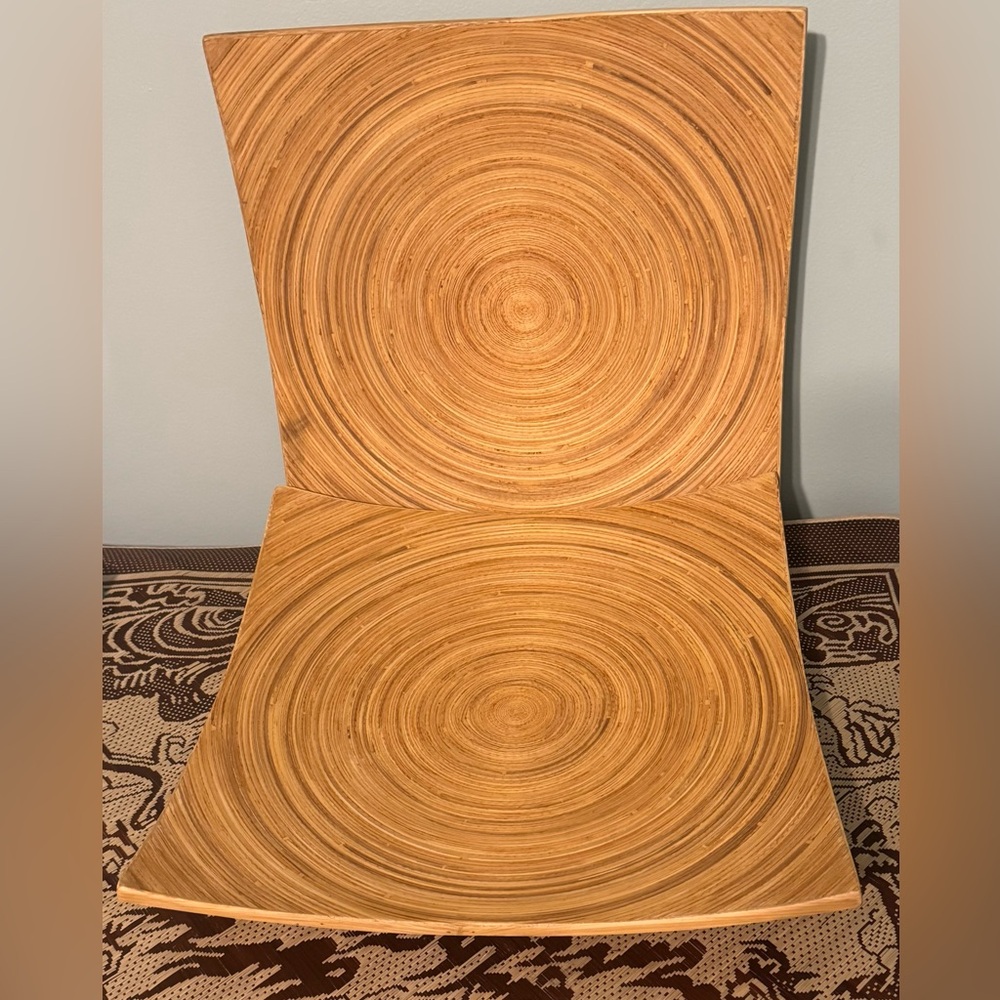 Large Wood tray plate home decor kitchen bookshelves fruit bowl